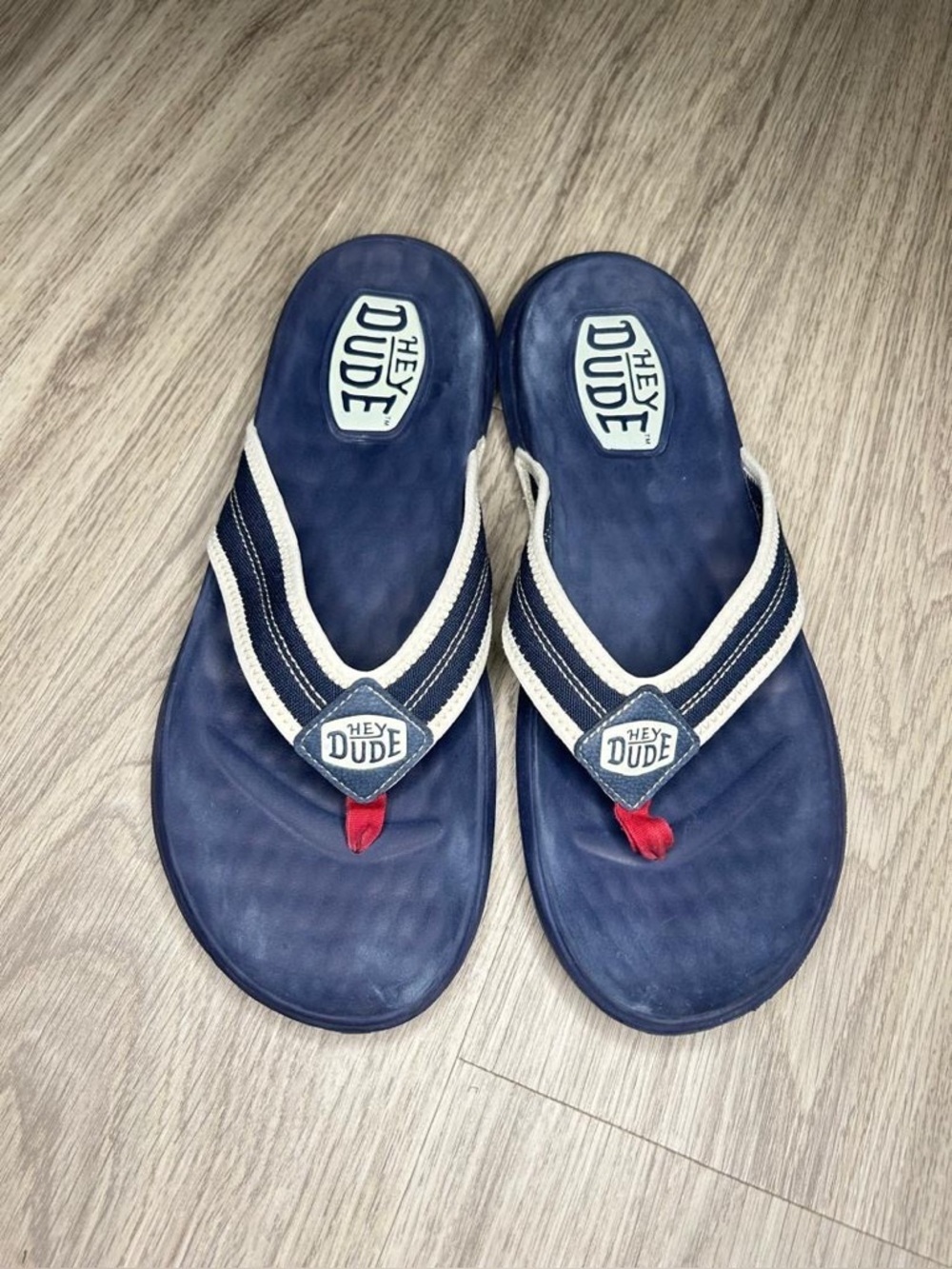 HEY DUDE Men's Myers Americana summer outdoor Flip-Flops Sz 13